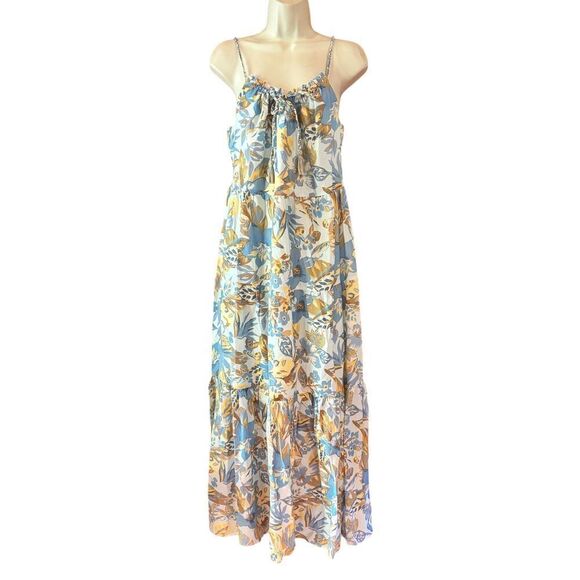 Faherty Sun Chaser Scoop Neck Sleeveless Floral Maxi Dress NWT Size Small - Picture 8 of 11